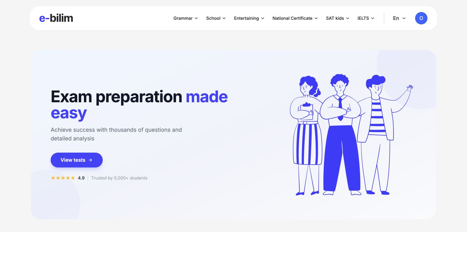 e-bilim public website preview